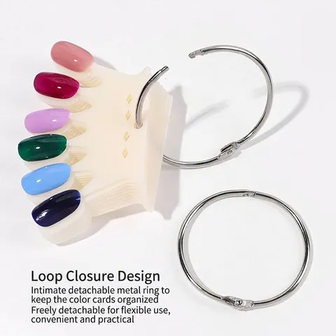 Crown Nail Art Color Chart Plastic False Tips Display Palette Detachable Metal Ring Practice Board For Manicure Salon