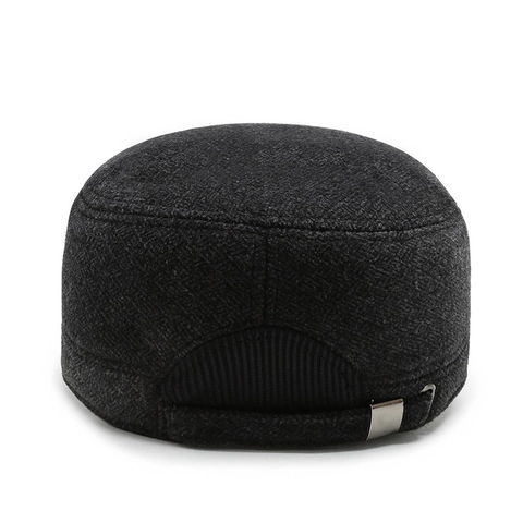 Casquette De Cadet Et Baseball En Laine Homme Hiver Avec Protège-oreilles Pliables Chaud Coupe-vent Motif Chevrons