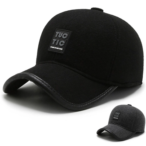 Cappello Da Baseball Invernale Da Uomo Lana Spessa Calda Con Protezione Per Le Orecchie Antivento Regolabile Accessorio