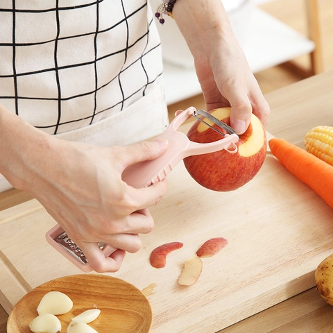 Dual Head Multi Functional Peeler Stainless Steel Vegetable Fruit Scraper Shredder Grater Kitchen Gadget Manual Tool