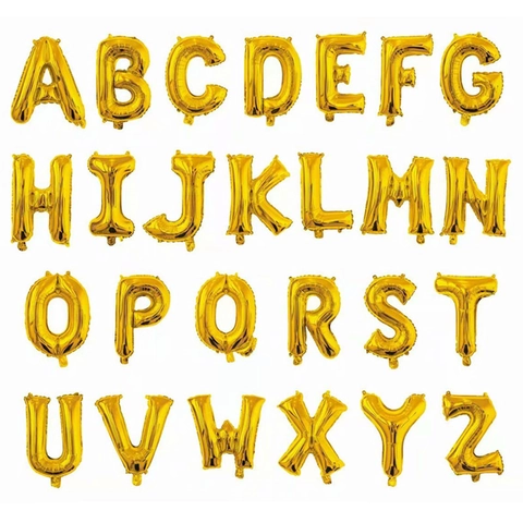 Large Letter Balloons Aluminum Foil Mylar Metallic Shiny For Birthday Wedding Party Anniversary Decoration Celebrate Event