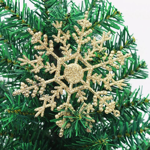 Ornamenti Appesi Fiocco Di Neve Luccicanti Per Albero Di Natale Plastica Decorazione Per Feste Scintillanti