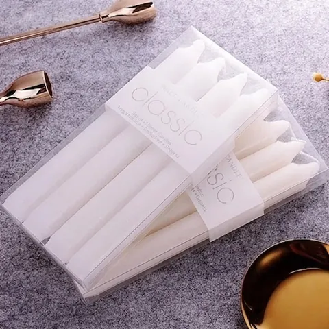 Candele Coniche Da Cena Senza Fumo Senza Gocciolamento Inodore Cera Di Paraffina Elegante Stile Europeo Per Matrimonio Festa Casa