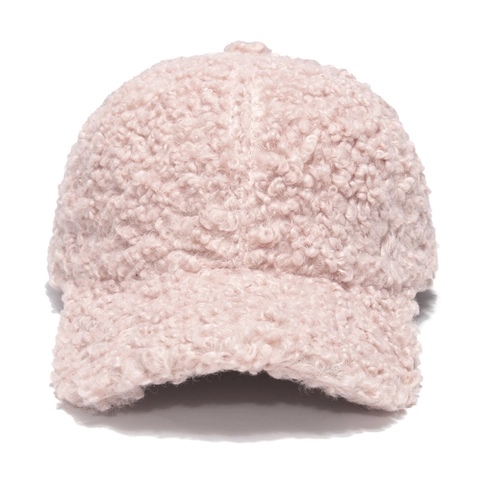 Women Sherpa Fleece Baseball Cap Winter Warm Soft Teddy Fur Adjustable Plain Solid Color Outdoor Sports Hat