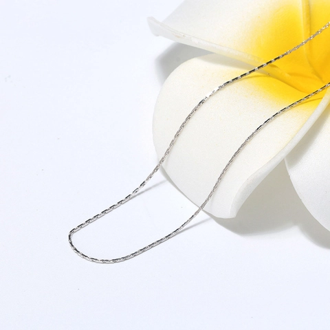 Collier Chaîne Bambou en Argent Sterling 925 Pour Hommes Femmes Minimaliste Plaqué Or 14K Bijoux de Mode Italienne