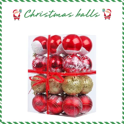 Bolas De Navidad PVC Plástico Galvanizado Brillante Pintado Patrón Copo De Nieve Decoración Colgante Árbol Fiesta Hogar