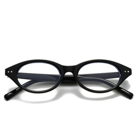 Occhiali Anti Luce Blu Donne Montatura Ovale PC Stile Nerd Retro Occhiali Ottici Blocco Moda Lenti Trasparenti