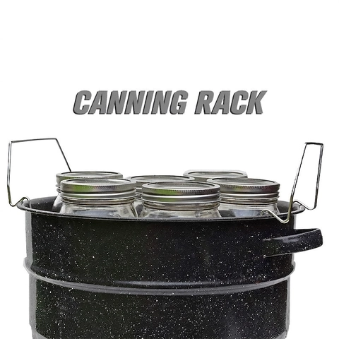 Stainless Steel Canning Rack And Plastic Coated Jar Lifter For Mason Jars Steaming Cooling Foldable Kitchen Tools