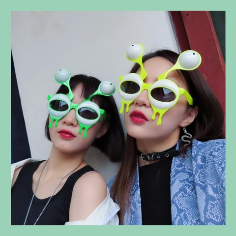 Divertenti Occhiali Da Sole Da Festa Alieno Novità Design Gocciolante Plastica ABS Per Halloween Cosplay Accessori Per Costumi