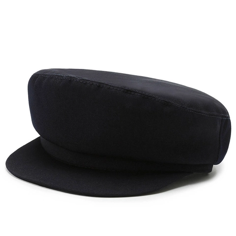 Gorra Plana Para Hombre Algodón Poliéster Ala Corta Fiddler Sailor Cap Para Personas Mayores Color Sólido Retro Transpirable