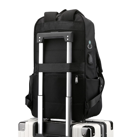 Laptop Backpack Business Travel Bag Waterproof Nylon Large Capacity With USB Charging Port Headphone Jack Men Women