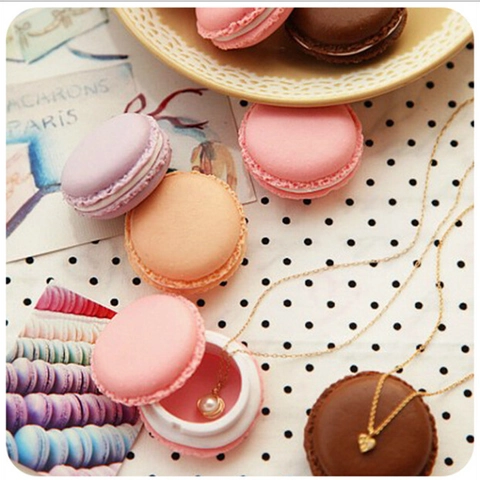 Mini Macaron Schmuck Aufbewahrungsbox Tragbare Reise Kleines Gehäuse Für Ringe Ohrringe Halsketten Organizer Kunststoff Box