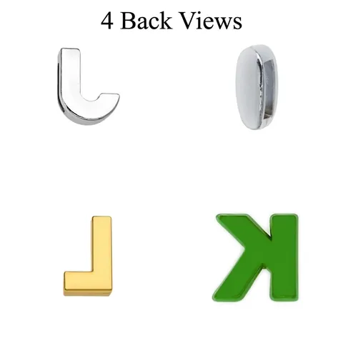 Dijes Deslizantes De Aleación Con Diamantes De Imitación Letras Del Alfabeto A-Z Números Para Pulseras DIY Joyería