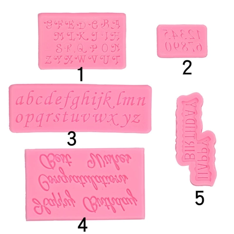 Siliconen Letters Cijfers Fondant Vorm Happy Birthday Taart Decoratie Bakgereedschap Voor Chocolade Hars Ambacht
