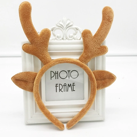 Plush Animal Headband Christmas Reindeer Antlers Giraffe Ears Costume Halloween Party Cosplay Accessories Cute Novelty Unisex