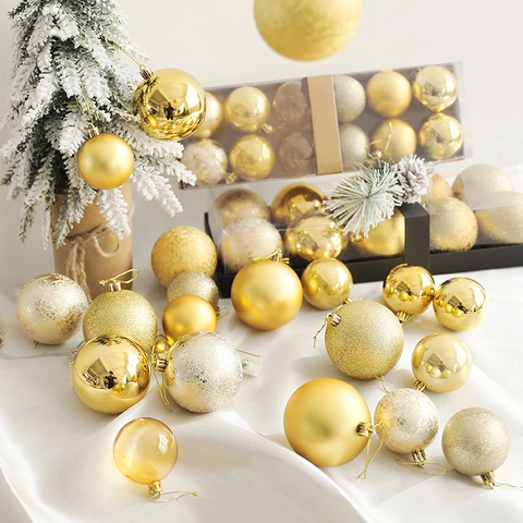 Christmas Ball Ornaments PVC Shatterproof Decorative Hanging Baubles For Tree Home Holiday Party Decor Mixed Multi Finish