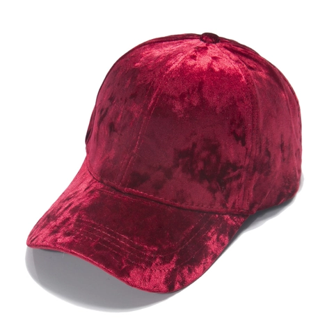 Cappello Da Baseball In Velluto Caldo Spesso Colore Solido Regolabile Berretto Per Esterno Inverno Moda Unisex