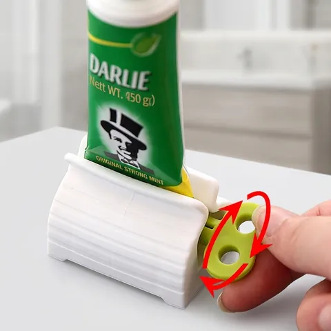 Manual Rotating Toothpaste Squeezer Tube Roller Plastic Holder Dispenser For Facial Cleanser Hand Cream Waste Reduction