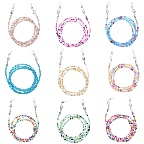 Catena Per Occhiali In Perline Colorate Cordino Per Occhiali Anti-Smarrimento Cinghia Maschera Boho Chiusura A Moschettone