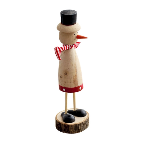 Christmas Wooden Doll Ornaments Handcrafted Wood Santa Claus Snowman Reindeer Desktop Festive Decoration Nordic Decor