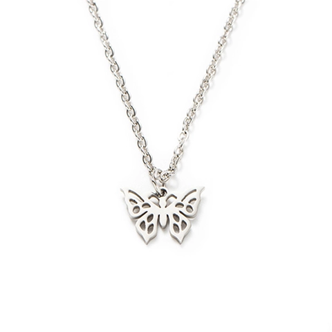 Collana Con Pendente A Farfalla Acciaio Inossidabile Design Cavo Elegante Catena A O Gioielli Per Donne Regalo