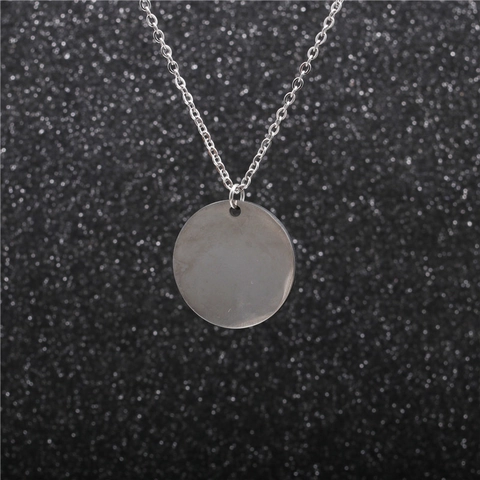 Collar Colgante Mamá Acero Inoxidable Disco Redondo Grabado Love You Mom Joyería Regalo Para Madre Abuela