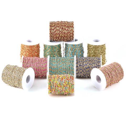 Bunte Emaille Perlenkette Edelstahl DIY Schmuckherstellung Gliederketten Für Halskette Armband Handwerk Spulen