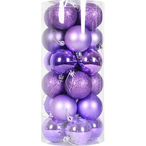 Christmas Tree Balls Ornaments PVC Plastic Hanging Baubles Assorted Shiny Matte Glitter Holiday Party Home Decor