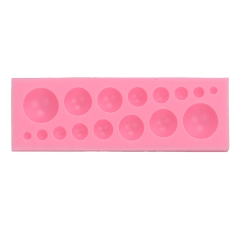 Gemstone Silicone Mold Semi Sphere Artificial Pearl Shape Fondant Cake Decorating Tool Chocolate Baking DIY Resin Jewelry Making