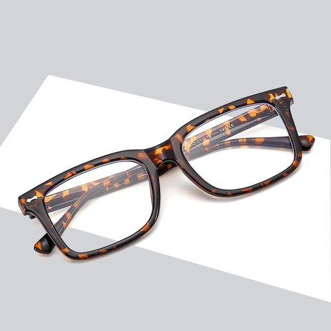 Montura Per Occhiali Ottici Quadrati Retrò Materiale PC Blocco Luce Blu Moda Rivetti Occhiali Per Uomini Donne