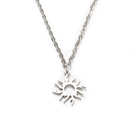 Roestvrijstalen Zonnebloem Kroon Hanger Ketting Holle Zonnebloem Medaillon O-Ketting Sieraden Voor Dames