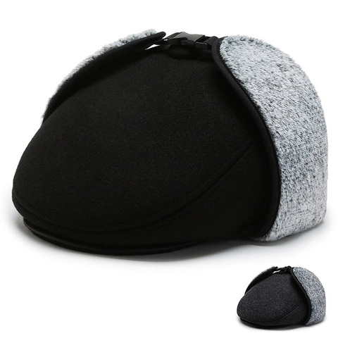 Berretto Invernale Caldo Da Uomo Con Paraorecchie Foderato In Pile Antivento Cappello Vintage Casual Per Uomo