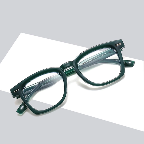 Retro Square Frame Sunglasses Anti Blue Light Eyeglasses UV400 Fashion PC AC For Men Women