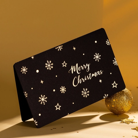 Christmas Greeting Cards Envelopes And Sealing Stickers Bronzing Paper Cards For Holiday Birthday New Year Wishes