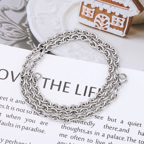Collana A Catena In Acciaio Inossidabile 304 Hip Hop Maglie Lucidate A Specchio Gioielli Minimalisti Per Uomo Donna