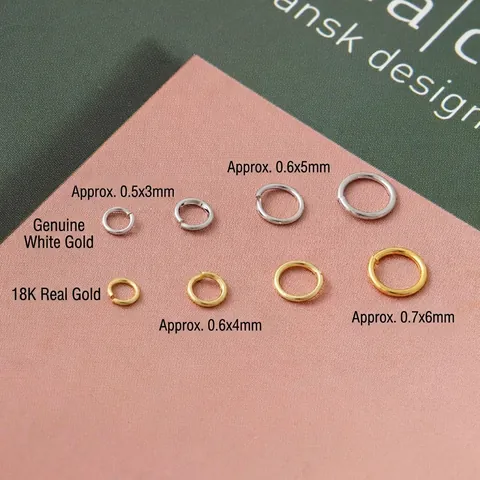 Open Buigringen 18K Verguld Koper DIY Sieraden Maken Verbindingen Voor Kettingen Armbanden Oorbellen Metaal Accessoires