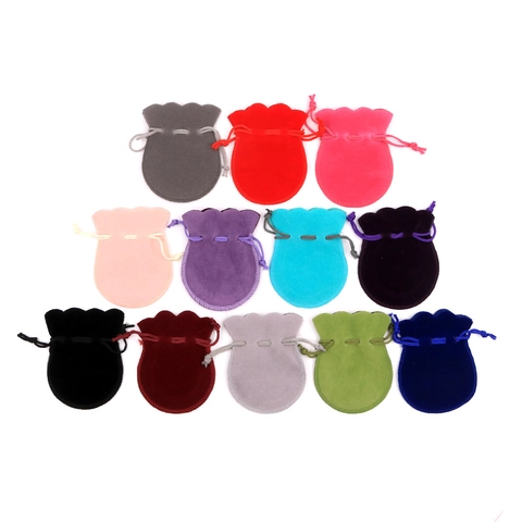 Velvet Jewelry Drawstring Bags Gourd Shaped Small Gift Pouches For Necklaces Earrings Rings Soft Travel Storage Multi Color