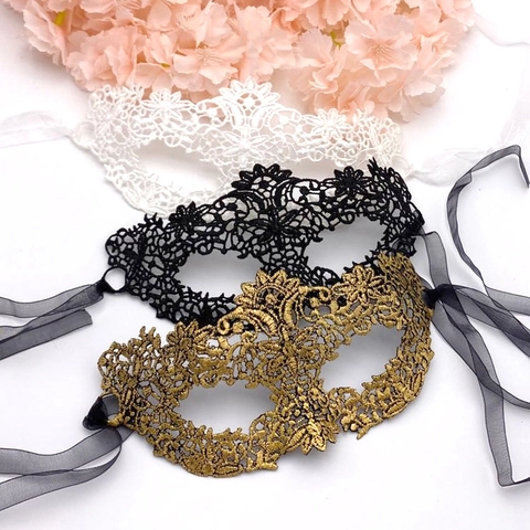 Lace Masquerade Mask Sexy Hollow Out Eye Mask For Halloween Costume Party Accessory Women Elegant Mysterious Style