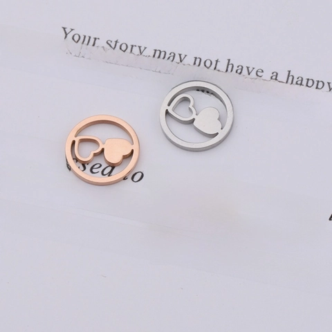 Ciondoli A Cuore Cavo Tondi In Acciaio Inossidabile 304 Lucidato A Specchio Accessori Per Gioielli Fai Da Te Per Collane Bracciali