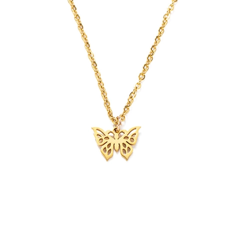 Collana Con Pendente A Farfalla Acciaio Inossidabile Design Cavo Elegante Catena A O Gioielli Per Donne Regalo
