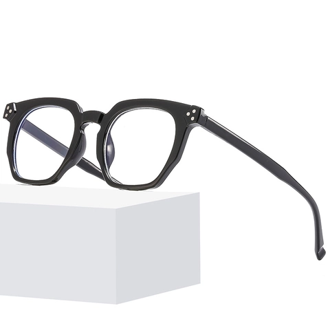 Occhiali Anti Luce Blu Montatura Occhiali Retrò Quadrata Cerniera Flessibile PC Tendenza Trasparente Unisex Moda Donna Uomo