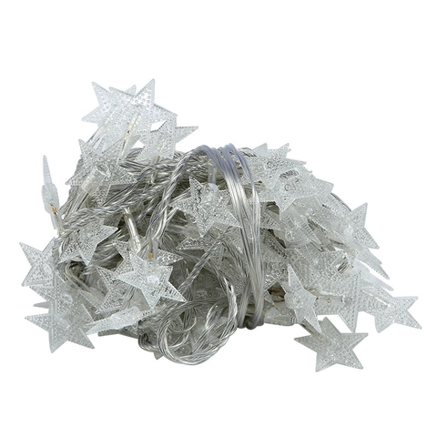 LED String Lights PVC Copper Wire Fairy Decorative Ambient Star Snowflake Ball Shapes For Christmas Party Room Home Decor