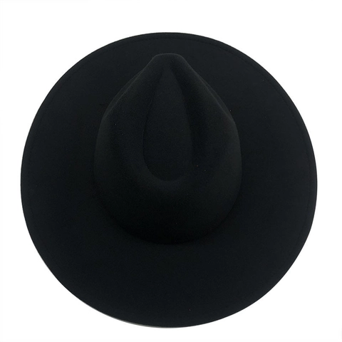 Tweekleurige Fedora Hoed Brede Rand Kasjmier Wolvilt Jazz Stijl Retro Vintage Voor Heren En Dames