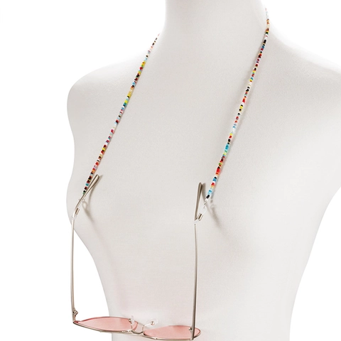 Colorful Acrylic Beaded Glasses Chain Anti Slip Sunglasses Strap Eyewear Neck Cord Holder For Women Men