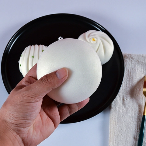 Simulation Steamed Bun Baozi Slow Rebound PU Stress Relief Squishy Toy Decorative Artificial Food Photography Props