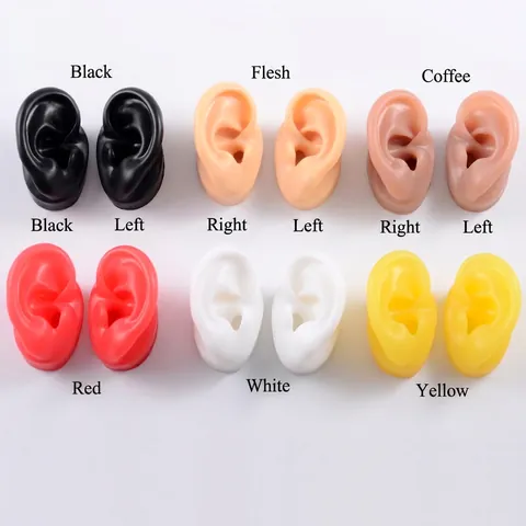Modello Di Orecchio In Silicone Simulazione Orecchio Umano Per Esposizione Gioielli Pratica Di Piercing Accessori Didattici