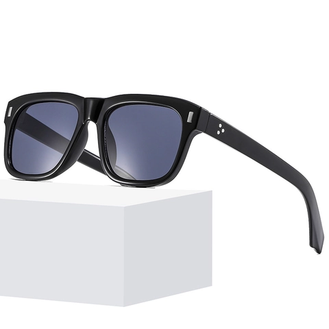 Gafas De Sol Cuadradas Retro Moda Protección UV Montura PC Lentes AC Viajes Unisex Tendencia