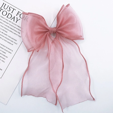 Große Schleife Reiner Organza Gaze Streamer Meerjungfrau Stil DIY Material Haarschmuck Süßer Eleganter Kopfschmuck