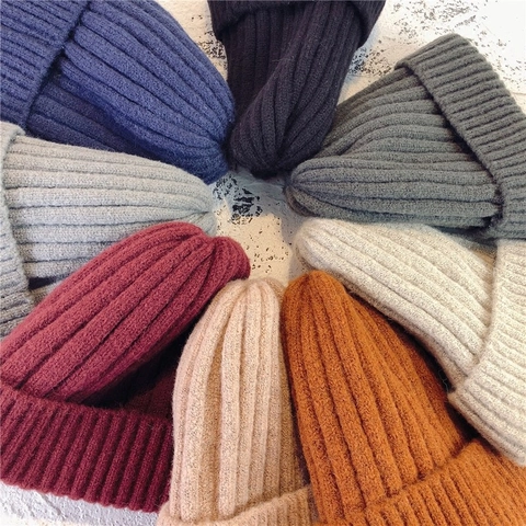 Winter Beanie Hat Acrylic Fleece Lined Ribbed Knit Warm Thermal Outdoor Cuffed Slouchy For Men Women