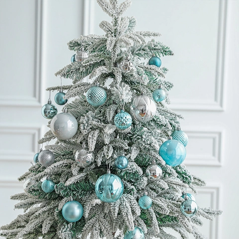 Palline Di Natale Plastica Galvanizzata Texture Multiple Addobbi Decorativi Per Appendere Albero Di Festa